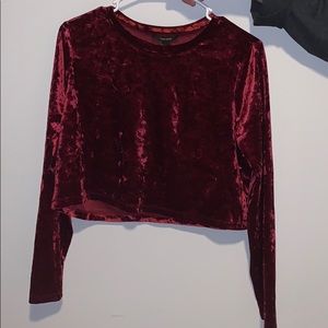 Velvet crop top